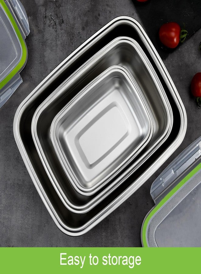 UPTRUST Stainless Steel Food Storage Containers | Leak Proof & Airtight Lids | Set of 9 Containers, Dishwasher & Freezer Safe - Image 5